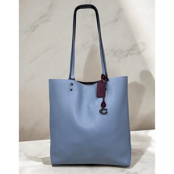 Coach 88341 Plaza Polished Pebble Leather Tote Bag - Picture 10 of 10